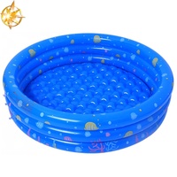 Piscine gonflable pour bébés Waterhan Mini Cartoon à trois anneaux, en plastique, pour l'extérieur, capacité 100-500 kg, moins de 5 passagers, usage commercial