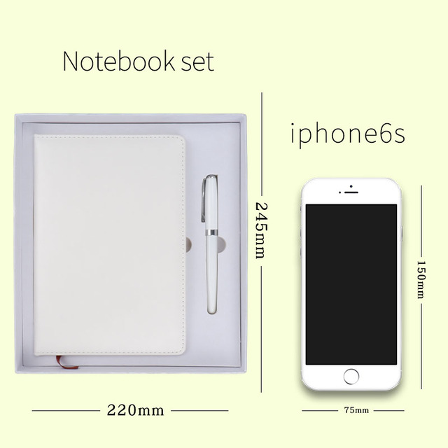 Hardcover Notebook Set - Thick Classic Ruled Premium Paper Notebook and Pen, A5 192 Pages,Journal Gift Set