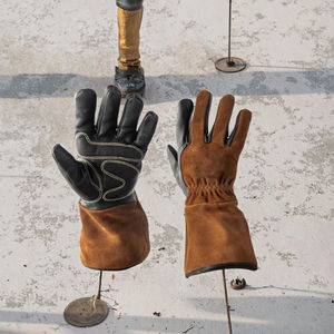 Gants de soudage MIG en Kevlar, 16 oz, texture écaille de poisson, sans poudre, résistants à la chaleur <span class=keywords><strong>et</strong></span> au feu, avec renforts aux paumes - Product Image 3