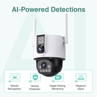 Kamera PTZ Dual-Lens Botslab W315 dengan Resolusi 2.7K Sensor CMOS, Mendukung Cloud/NVR/Kartu Memori, dan Pengenalan Adegan AI