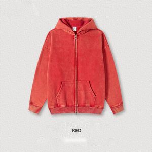 ออกแบบเสื้อฮู้ดดี้ไซส์พลัสแบบกำหนดเอง ผ้าฝ้าย 100% ลายเรียบ ซิปแบบเต็มตัว ทรงโอเวอร์ไซส์ ผ้าเทอร์รี่ถัก 3 มิติ - Product Image 1