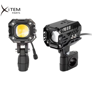 Foco LED <span class=keywords><strong>para</strong></span> Motocicletas Faro Antiniebla Luz de Conducción Auxiliar LED Doble Color 3000k 6000k con Ventilador de Refrigeración - Product Image 5