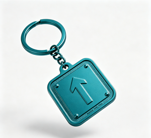 Metal <b>Key</b> Chain <b>Square</b> Keyring Zinc Alloy Pendant Ring Custom Logo Gift Souvenir - Product Image 4