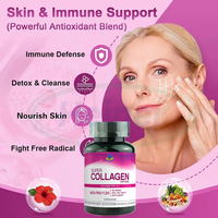 Ausreson Hydrolyzates Collagène en Capsules Éclaircissant Vitamine C Cheveux Peau et Ongles Multi-Collagène Hydrolyzates Capsules de Collagène