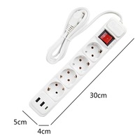 Wellsdiy – Meilleure vente, prix de gros, multiprise Euro 6 prises de haute qualité, rallonge 5m avec interrupteur, 10A