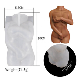 INTODIY 3D Mewah Tubuh Wanita Molde Silicona Unik Seksi Torso Manusia Wadah Lilin Cetakan untuk Art Deco - Product Image 5