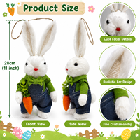 Ornement suspendu Pâques Pafu, lapin en peluche, décoration pour le printemps, la maison, le jardin, la porte, cadeau de fête