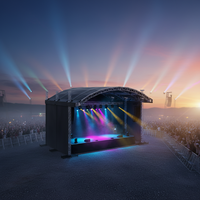 Estructura de Techo Arqueada para Escenarios, Estructura de Aluminio Eurotruss, Estructura Cuadrada de Aleación de Aluminio, Toldo Portátil de Instalación Rápida para Conciertos Musicales