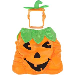 Halloween <b>Cat</b> Pumpkin Costume Orange Fleece Adjustable Pet Outfit With <b>Hat</b> Cute Dress For <b>Cats</b> - Product Image 3