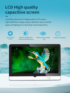 21.5 "özel NFC/RFID/HID endüstriyel dokunmatik ekran monitör 1920x1080 Linux Android toplantı odası ön kamera endüstriyel Panel Pc - Product Image 4
