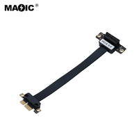 Câble d'extension de carte graphique Magelei PCI-E 1X PCIe 3.0 avec conducteur en cuivre pur et gaine TPE, adaptateur Riser mâle-femelle pour ordinateur