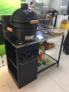 Auplex Small Komodo, Parrilla Kamado de Cerámica Premium de 16 Pulgadas, Diseño Moderno de Lujo con Altura Ajustable, Ahumador de Acero Inoxidable con Rotisserie - Product Image 5
