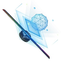 Equipo de proyector holográfico 3D, ventilador de holograma 3D de 42Cm, 1080P, con Software de aplicación para uso en interiores, pantalla de holograma 3D, precio de fábrica