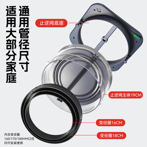 Universal Abs Check Valve 150-200 For Kitchen Range Hood Exhaust Ducts Easy Installation - Product Image 3