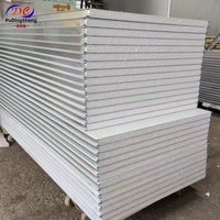 Paneles Sándwich PS de Acero, Tamaño Personalizado, Aislamiento Térmico, Panel Sándwich de Espuma EPS Ignífugo para Paredes, Techos, Almacenes y Talleres