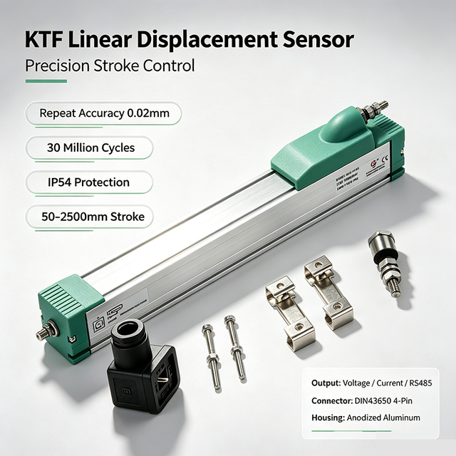 KTF 1250mm Linear Position Transducer Displacement Transducer Linear Displacement Sensor for Numerical Control Equipment