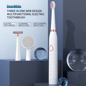 Bàn Chải Đánh Răng Điện Bàn Chải Mát Xa Mặt Bàn Chải Đánh Răng Điện Rung Siêu Âm Sạc USB 7 Trong 1 Người Lớn - Product Image 5