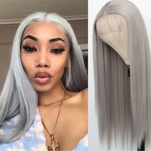 Di alta qualità 613 biondo capelli umani veri grigio <span class=keywords><strong>parrucca</strong></span> in argento colore personalizzato con osso senza colla capelli lisci <span class=keywords><strong>parrucca</strong></span> con chiusura frontale in pizzo - Product Image 5