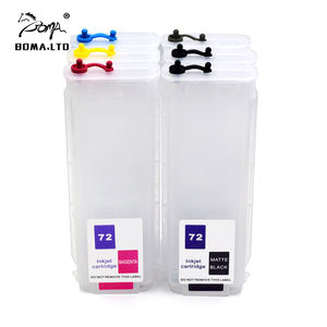 BOMA 72 vide cartouche d'encre rechargeable avec puce pour HP <span class=keywords><strong>Designjet</strong></span> T1200 T770 T2300 T790 <span class=keywords><strong>T795</strong></span> T1200 T1300e imprimante 280ml 6 couleurs - Product Image 2