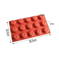 15-fach 3D Apfel Silikon Mousse Kuchenform Pudding Dessert Schokoladenform Fruchtkuchen Dekorationswerkzeug für Weihnachten