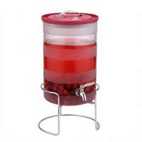 Pot de Fermentation en Verre Anti-Fuite 10L avec Couvercle Flip-Top, Récipient Hermétique pour Vin, Kombucha, Infusion d'Herbes, Grande Capacité