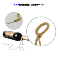 Étagère créative décor de table cordes suspendues casier à vin Serpentine serpent support barre armoire présentoir corde porte-bouteille de vin