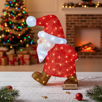 Lampe de Noël 3D en acrylique blanc avec LED rouges, décorative, en forme de soldat, IP44, à brancher sur prise murale, pour intérieur et extérieur, lumière de nuit de Noël