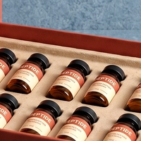 Boîte rigide personnalisée avec couvercle et base orange pour impression offset sur pulpe moulée de peptides