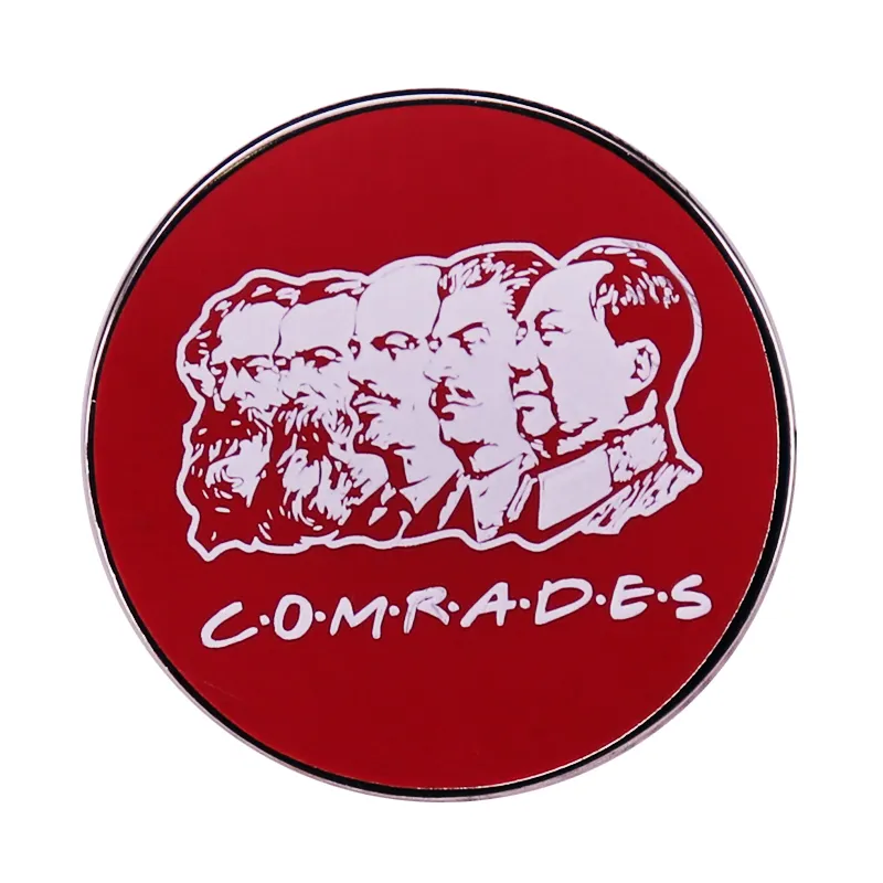 Comrades enamel pin Lenin Marx Engels Stalin and Mao Communist Friends Badge brooch Long Live Marxism-Leninism-Maoism jewelry