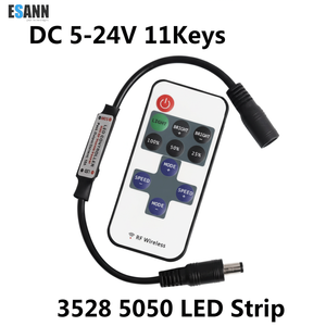 Esann แถบไฟ <span class=keywords><strong>LED</strong></span> 2A DC 5-24V 11Key RF, รีโมทไร้สายควบคุมแสง PWM DC12V สำหรับไฟ <span class=keywords><strong>LED</strong></span> - Product Image 1