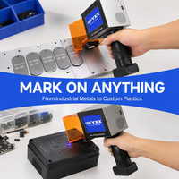 Máquina de Marcado Láser de Semiconductor Azul Portátil K8 de 100*100 mm, Grabador Portátil para Metal, Vidrio, Código de Barras, Fecha, Código de Precisión