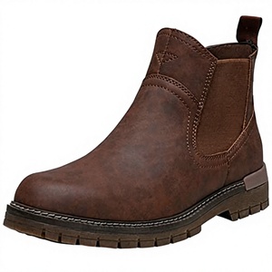 Botas de Tobillo para Hombre de Alta Calidad, Personalizadas, con Punta Descubierta, de Piel Sintética, Estilo Chelsea, Retro, Clásicas, de Verano, Impermeables, para Dropshipping - Product Image 3
