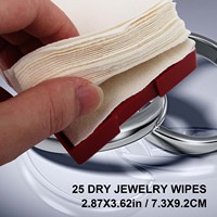 Lingettes pour bijoux Auble modèle 0281, compactes, pour l'or et l'argent, nettoyant et polisseur efficace, outil essentiel pour l'entretien des bijoux
