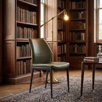 Fauteuil de salle à manger de style moderne et luxueux pour hôtel, dossier haut, en cuir PU, pour restaurants, chambres, salons, villas
