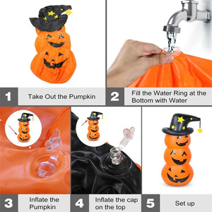 Halloween Inflatable Pumpkin Stack With <b>Witch</b> Hat Outdoor Yard Decoration PVC Material Party Prop For Halloween <b>Decor</b> - Product Image 4