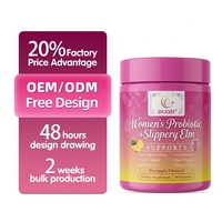 Gummies Probiotiques à l'Orme Rouge DUOZI pour Femmes, 5 Milliards de CFU avec Canneberge pour l'Équilibre Vaginal et Digestif