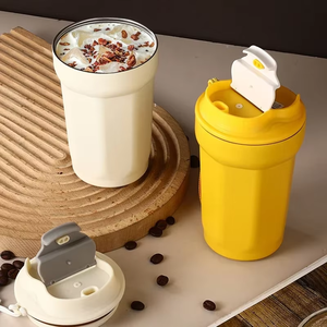 Stainless Steel Vacuum <b>Insulated</b> Coffee Tumbler Portable Thermal <b>Mug</b> with Lid and Hand Grip for Office Travel - Product Image 5