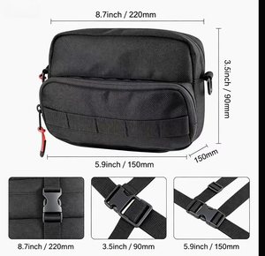 Sac de guidon de moto en tissu Oxford imperméable, fermeture éclair, avec coussin d'air, universel, pour rangement avant de vélo, vente en gros d'usine - Product Image 6