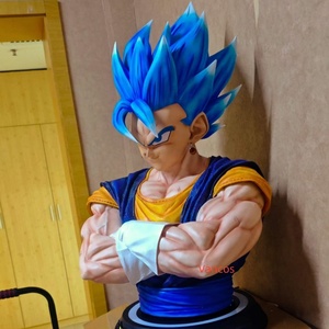 Busto de Resina de Super Saiyan Goku, Figura Coleccionable de <span class=keywords><strong>Dragon</strong></span> <span class=keywords><strong>Ball</strong></span> Z Pintada a Mano con Base de Exhibición con Logotipo - Product Image 4