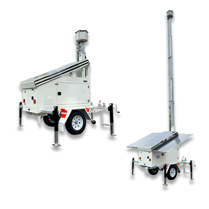Tour solaire à batterie lithium neuve avec 2 caméras dôme PTZ pour vidéosurveillance - Product Image 5