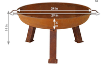 Brasero moderne en acier pour bois, foyer extérieur pour jardin, patio, cour, taille personnalisée, revêtement poudré