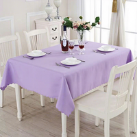 Nappe rectangulaire durable en polyester à bord ondulé pour mariage, banquet, fête, hôtel, restaurant
