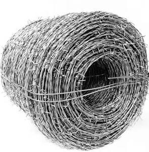 Alambre de púas galvanizado de torsión inversa, alambre de púas de seguridad antirrobo para delimitación de granjas, protección de aislamiento de aeropuertos - Product Image 1