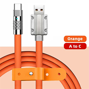Factory 120w Metal Super Fast Charging Cable Usb to Type C <b>Micro</b> 6a Fast Charging Data Line Usb Silicone Quick Charge Cable - Product Image 3