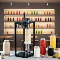 Scelleuse de canettes entièrement manuelle, idéale pour les bouteilles en plastique PET et les canettes en aluminium destinées aux commerces de sodas, cafés, bières et thés au lait