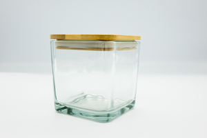 52Mm 91Mm Container Wit Laser Cắt In Vuông Tre Bao Gồm Nắp Đậy Với Vòng Silicone Cho 10/16 Oz Nến Lọ Bia Có Thể Thủy Tinh - Product Image 3