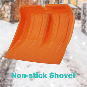 Plástico resistente con mango de metal de madera Hoja de material PP Pala de nieve fuerte Pala de nieve para entrada - Product Image 4