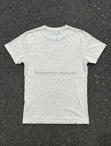 T-shirt ample en coton vieilli effet délavé vintage pour homme - Product Image 2