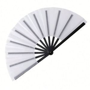 Guansen Bamboo Rave Festival Party Diy Angel Model Decoration Souvenirs Love Advertising <b>Large</b> 33Cm Plastic Hand <b>Fan</b> - Product Image 2
