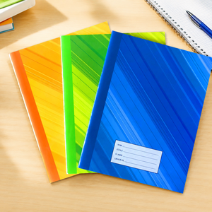 Fabricante de Cuadernos de Notas para Clases con Impresión a Color Brillante en Sarga Degradada Tricolor para Instituciones de Formación ODM - Product Image 6
